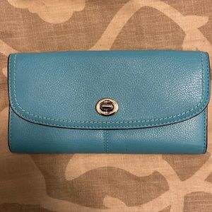 Turquoise Coach wallet
